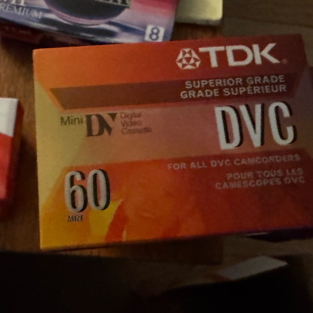 Vintage TDK Pack Of 4 Camcorder Videocassette Dvc-60 New Sealed